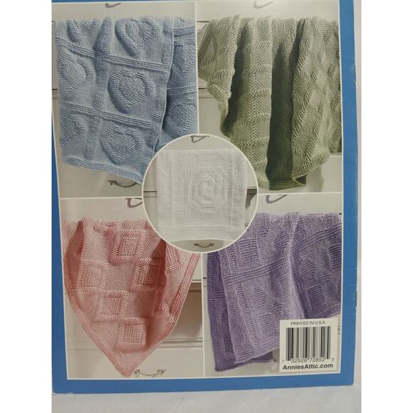 Vintage Annie's Attic Crochet Tunisian Baby Afghans Five Patterns - Picture 2 of 6